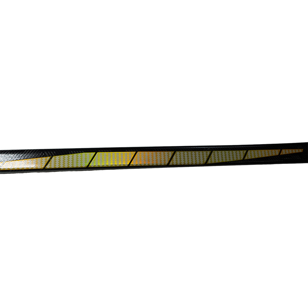 abshockey quick custom stick shaft in gold and black design