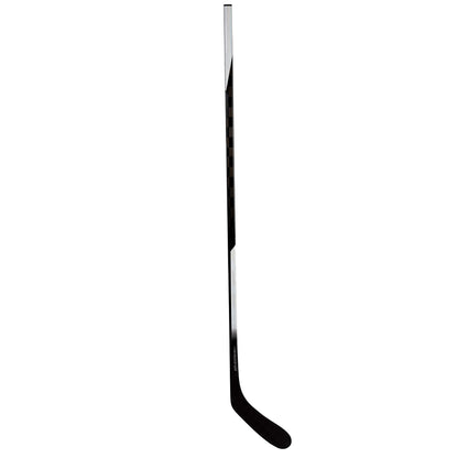 Full side view of the NSC hockey stick with Dual D shaft, double concave taper and carbon blade.