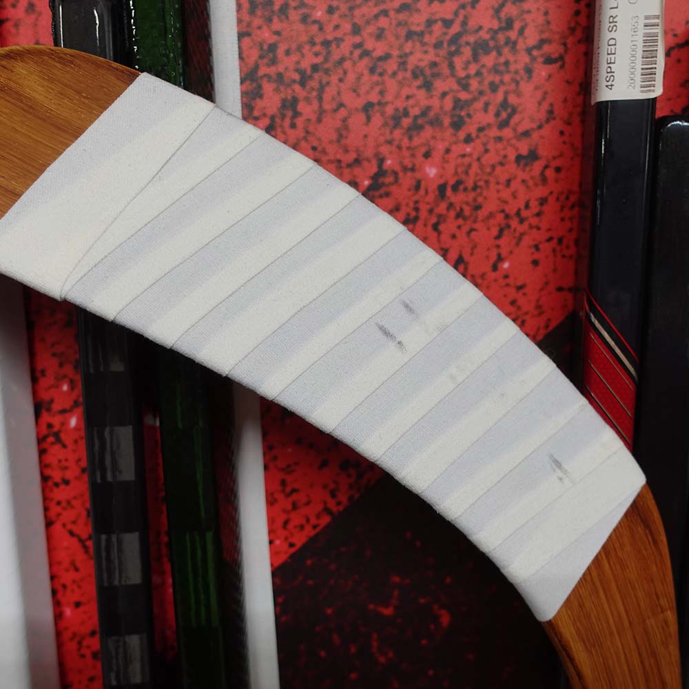 ice hockey stick blade with white tapejob