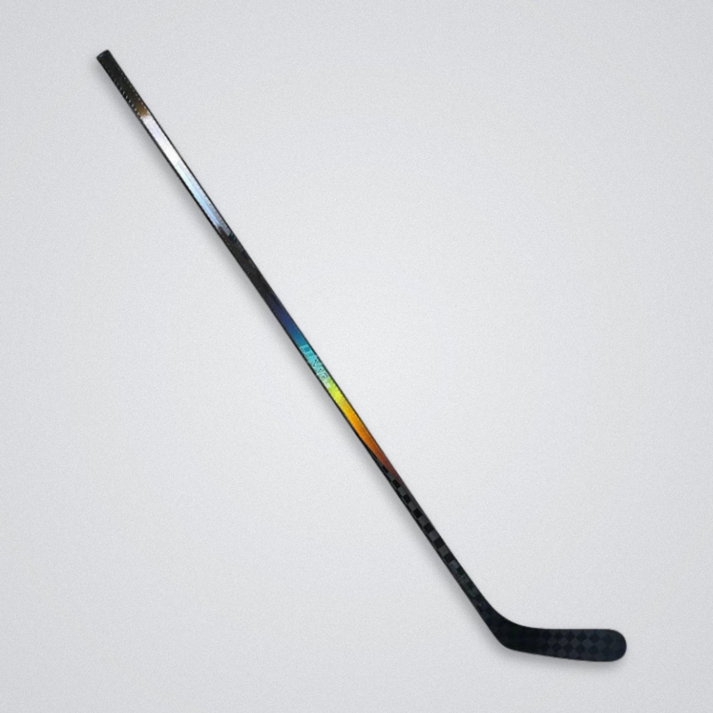 Lunar 1.0 ice hockey stick. Ultralight 350 grams, rainbow reflection, spiral 3D grip, P28, P92, P90TM, P28M curves, 75, 85 flex