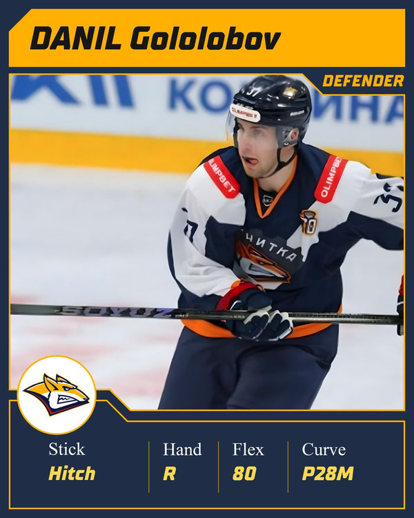 KHL-Spieler Danil Gololobov spielt den SOYUZ HITCH