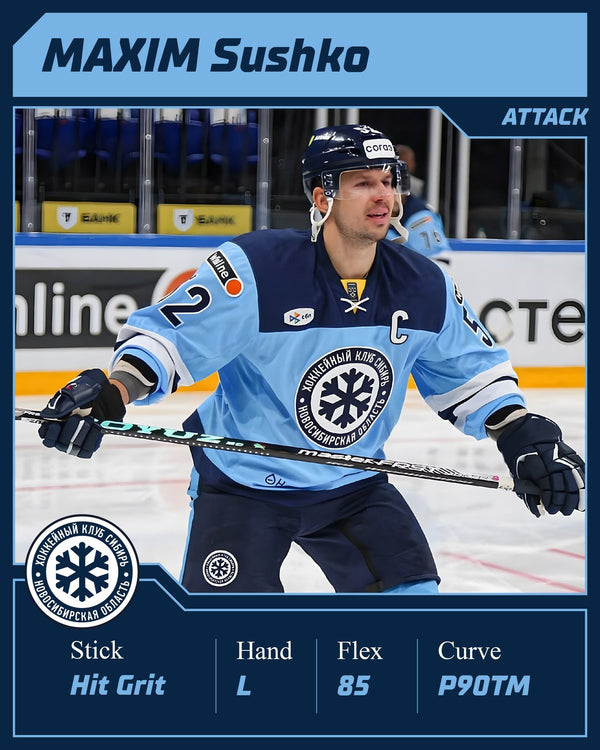 KHL-Spieler Maxim Sushko spielt den SOYUZ HIT GRIT