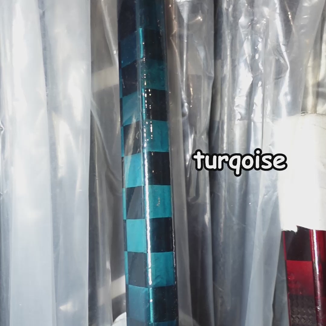 hockeystick turquoise transparent design