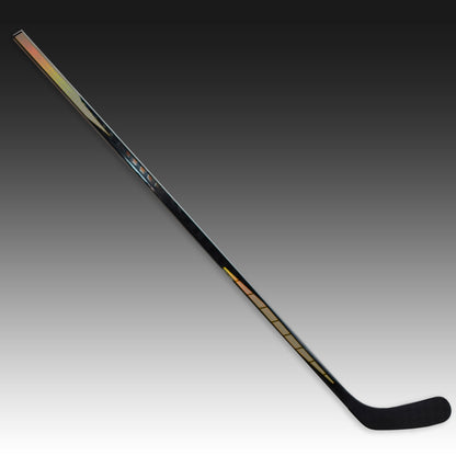 hockeystick quick custom in black and gold abshockey design with gradient background black white