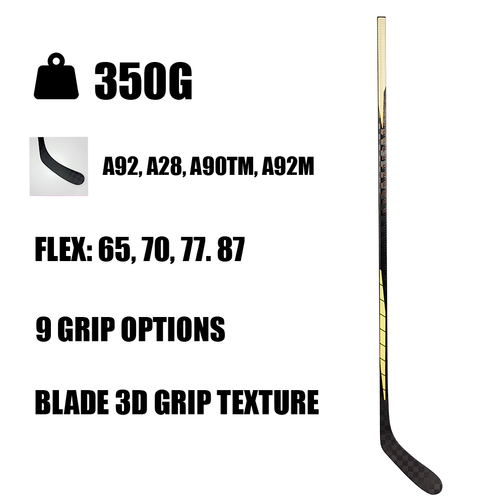 abshockey quick custom hockeystick with multiple grip, blade and curve options delivered in only 3-5 weeks