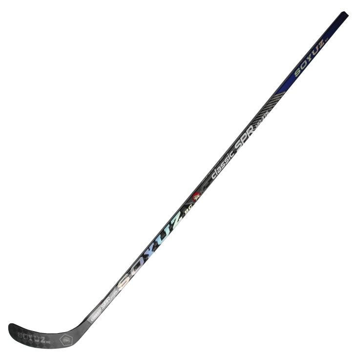 SOYUZ CLASSIC SPR custom hockey stick – side view, black blue holographic finish