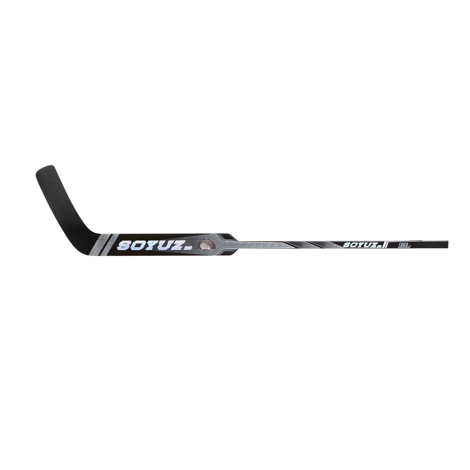 SOYUZ LORD custom goalie stick full length – left hand view, black