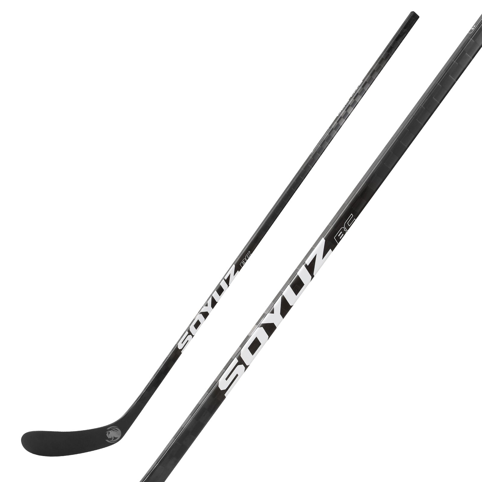 SOYUZ STD PRO custom hockey stick – both sides, black white carbon finish