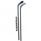 Bild von zwei schwarzen Hockeyschläger, Blackstick, Allblackstick. Sie sind horizontal ausgerichtet mit der Kelle nach oben. Personalisierter Hockeyschläger